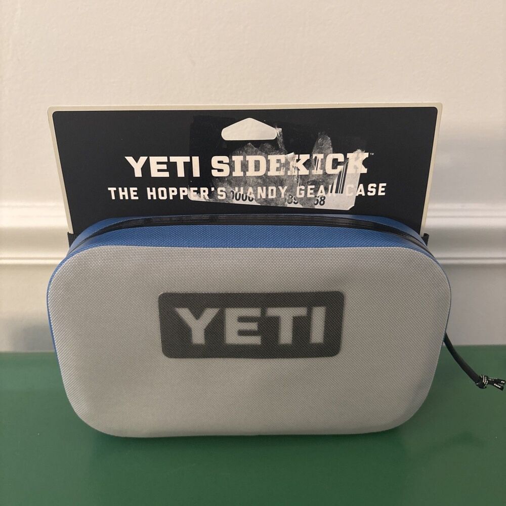 NWT YETI Original FIRST GEN Zipper Sidekick Pouch-Fog Gray/Tahoe Blue-RARE 🔥
